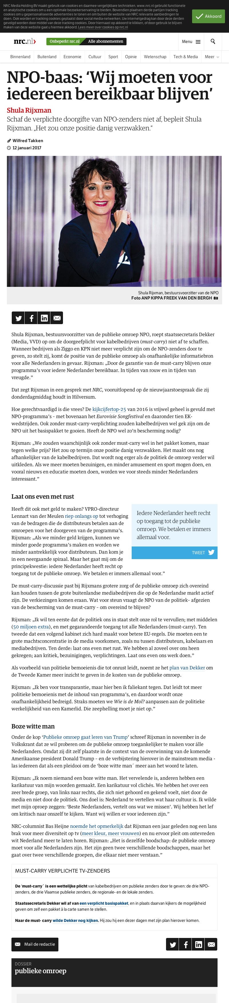 NPO-baas-‘Wij moeten voor iedereen bereikbaar bl